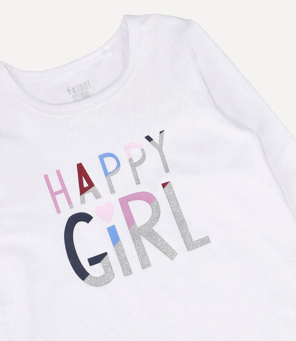 Polera Happy Girl Niña Blanco 4 Kids-3