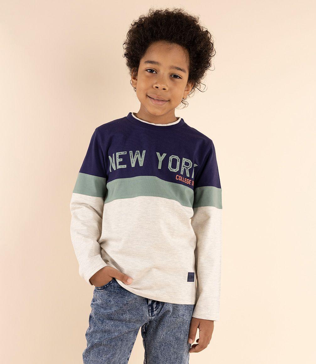 Polera Niño Básica Azul Marino-0