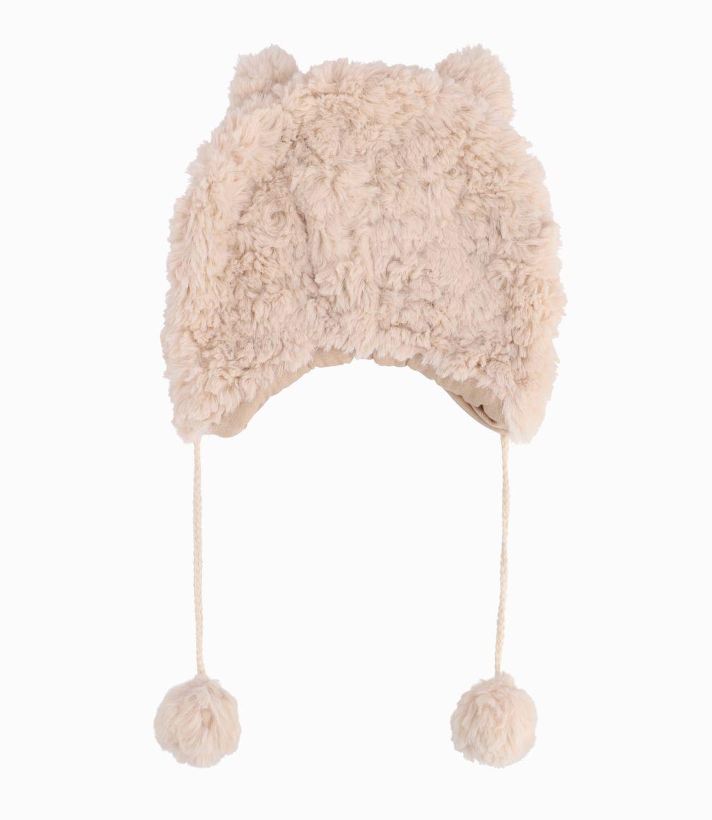 Gorro Recién Nacida Tejido Beige-1