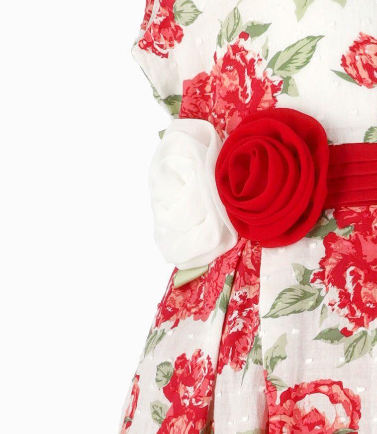 Vestido niña con lazo rojo Limonada-3