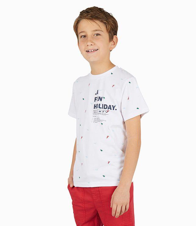 Polera Niño Básica Blanco-1