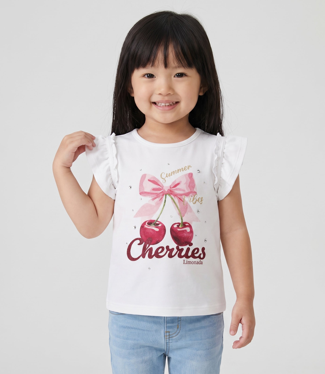Polera manga corta bebé cherry L12021270103 crudo Limonada-0