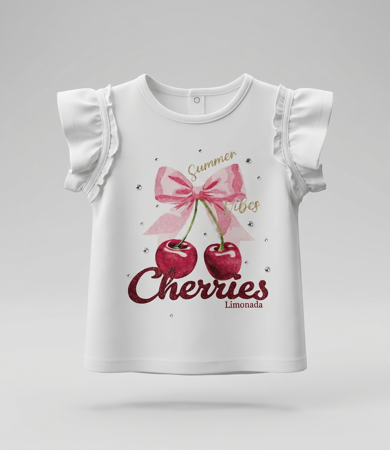 Polera manga corta bebé cherry L12021270103 crudo Limonada-1