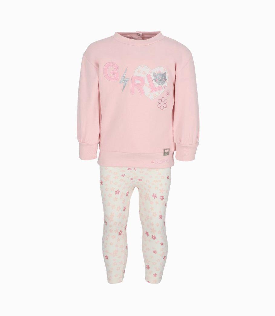 Conjunto bebés girl rosado 4 Kids-0