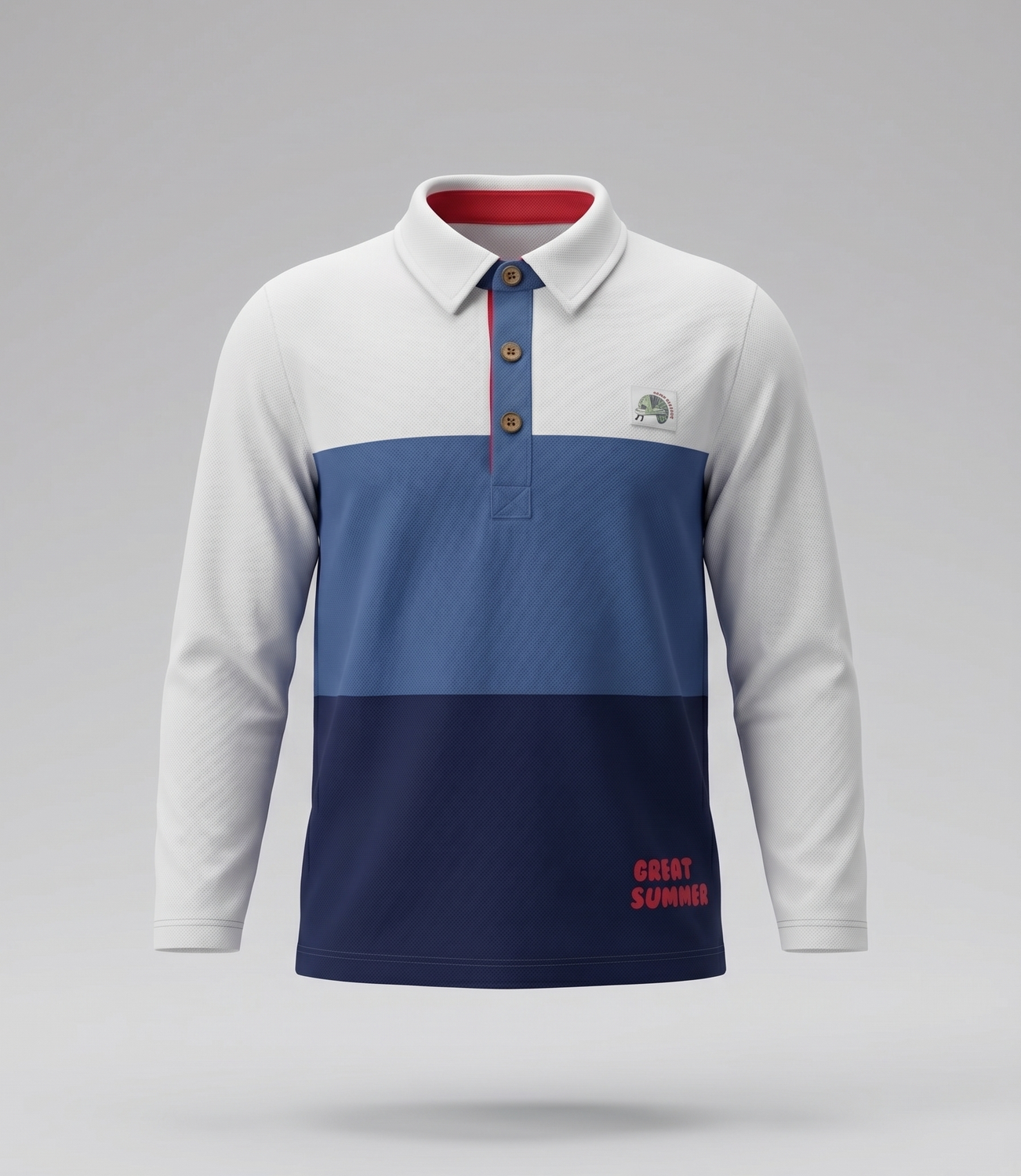Polera manga larga bebé  B12011270603 crudo Black and blue-1