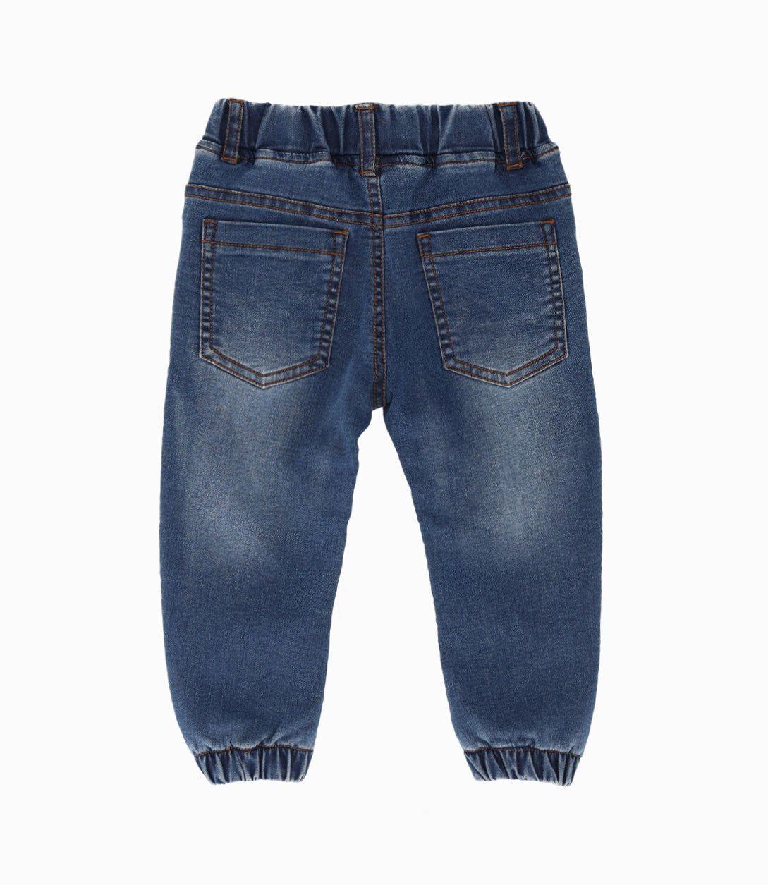 Jeans bebés jogger denim azul Black and Blue-1