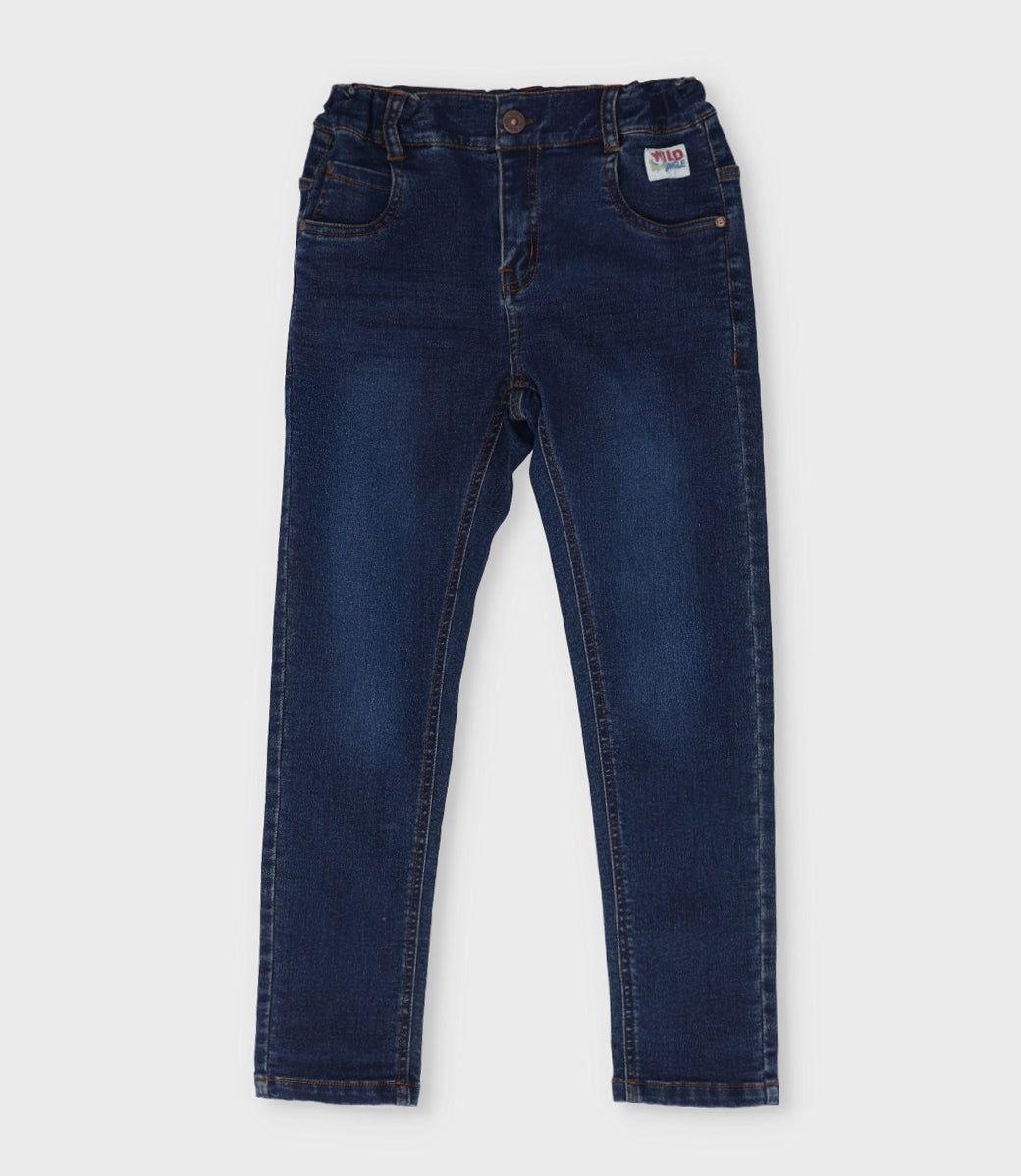 Jeans niño recto azul Black and Blue-0