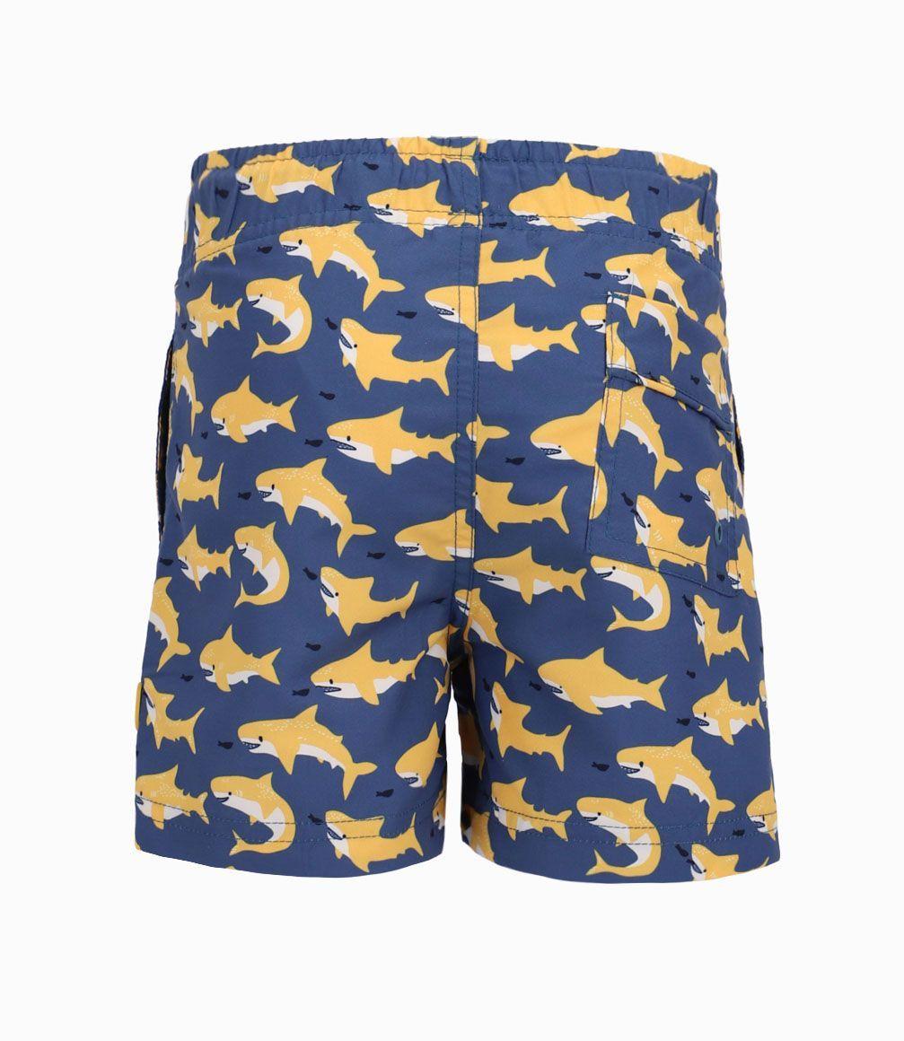 Traje De Baño Tiburones Niño Azul Piedra Black and Blue-2