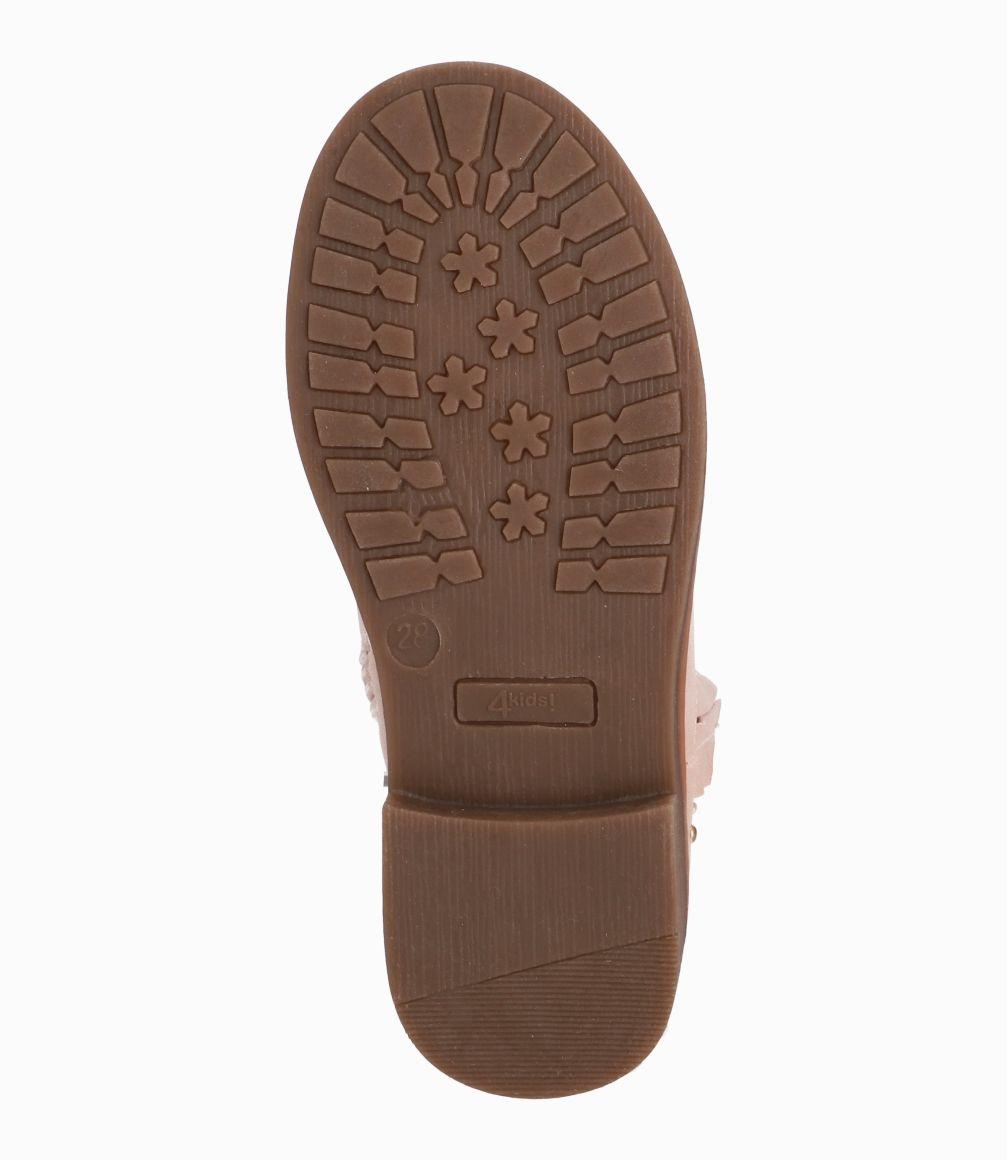 Botin Niña Desgastado Con Tachas 4 Kids Beige-4