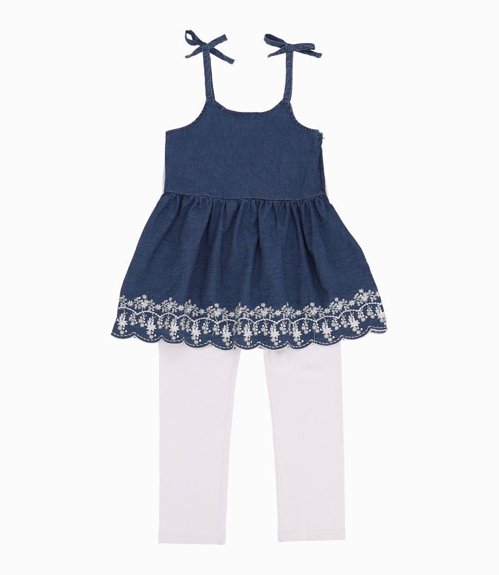 Conjunto Niña De Vestido Y Calzas-1