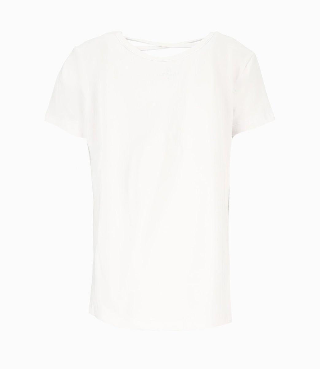 Polera manga corta niña con leopardo blanco Limonada-1