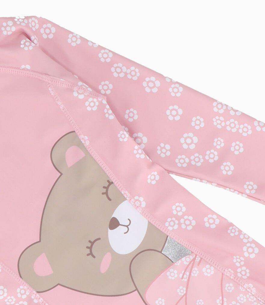 Traje de baño bebé con osito rosado Limonada-2