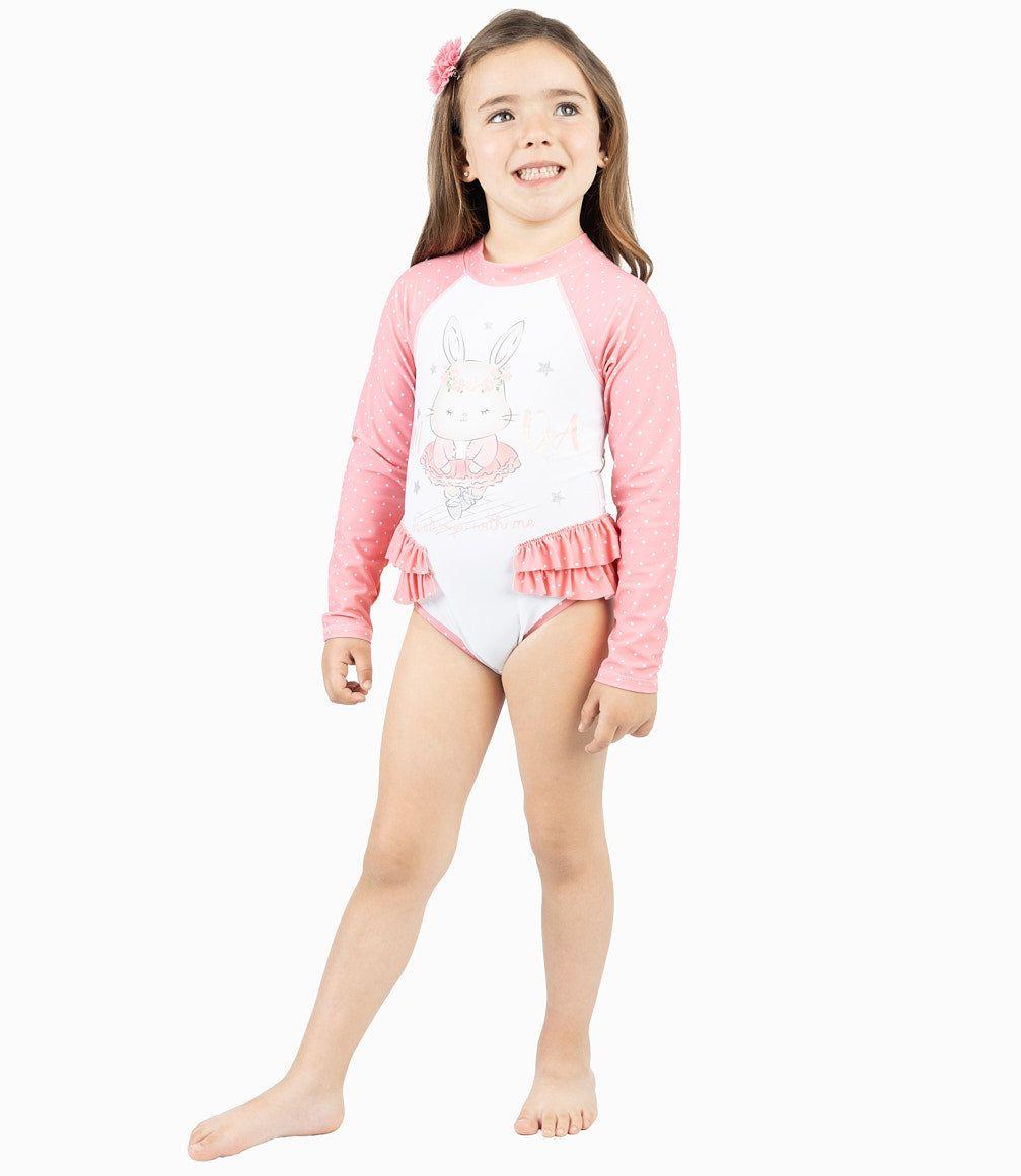 Traje De Baño Niña Con Mangas-3