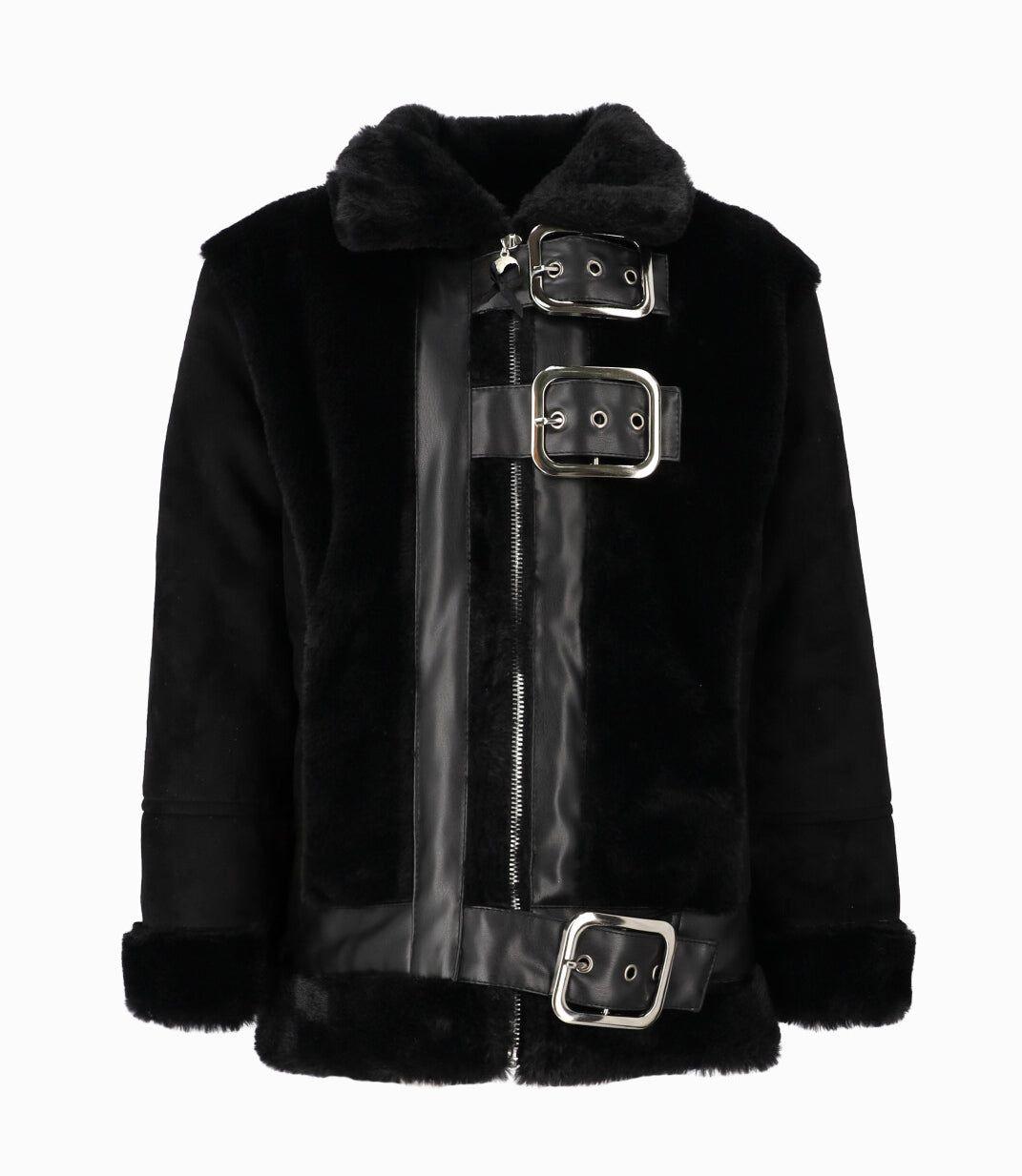 Chaqueta niña aviadora negro Limonada-0