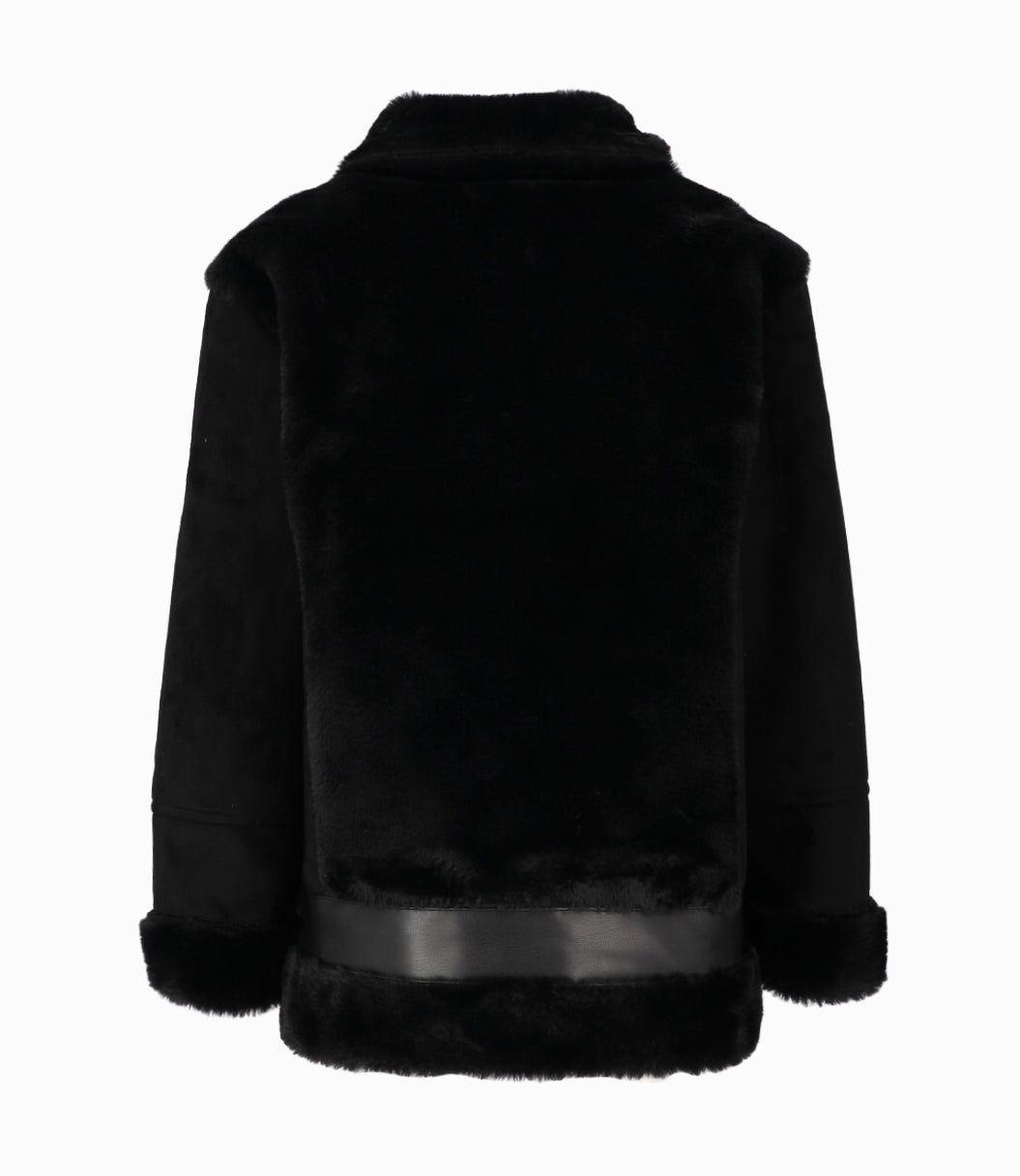 Chaqueta niña aviadora negro Limonada-1