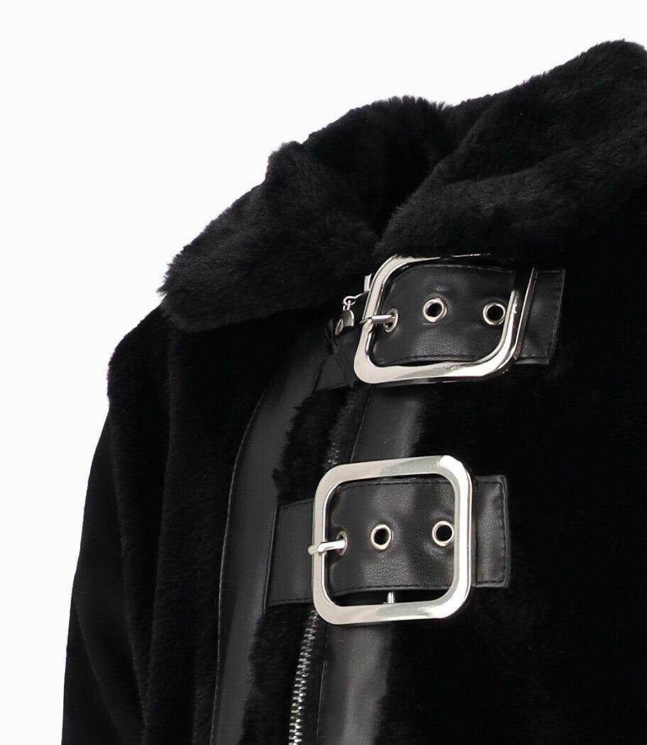 Chaqueta niña aviadora negro Limonada-2