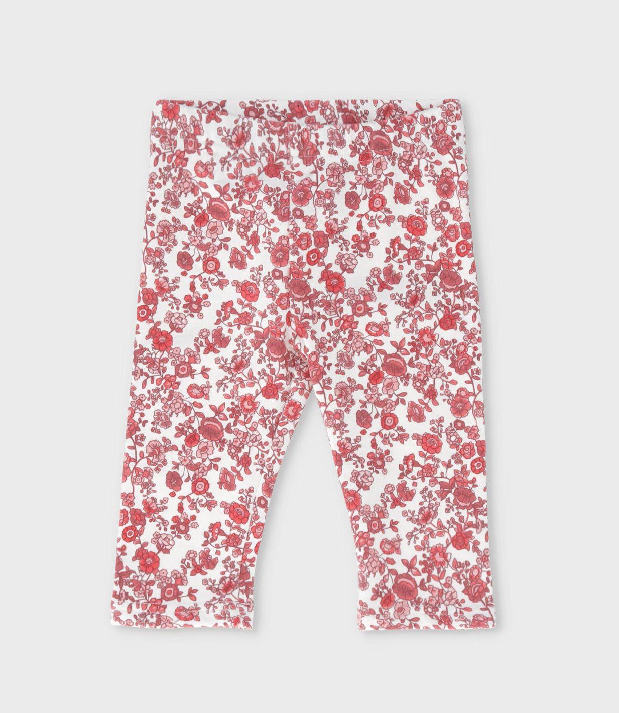 Conjunto bebé con flores coral Limonada-3