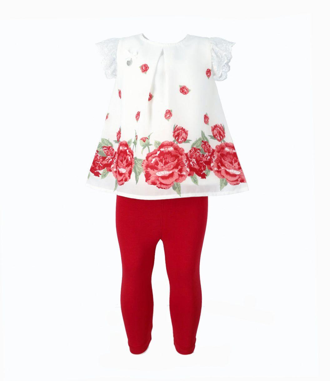 Conjunto bebé con vuelo rojo Limonada-0