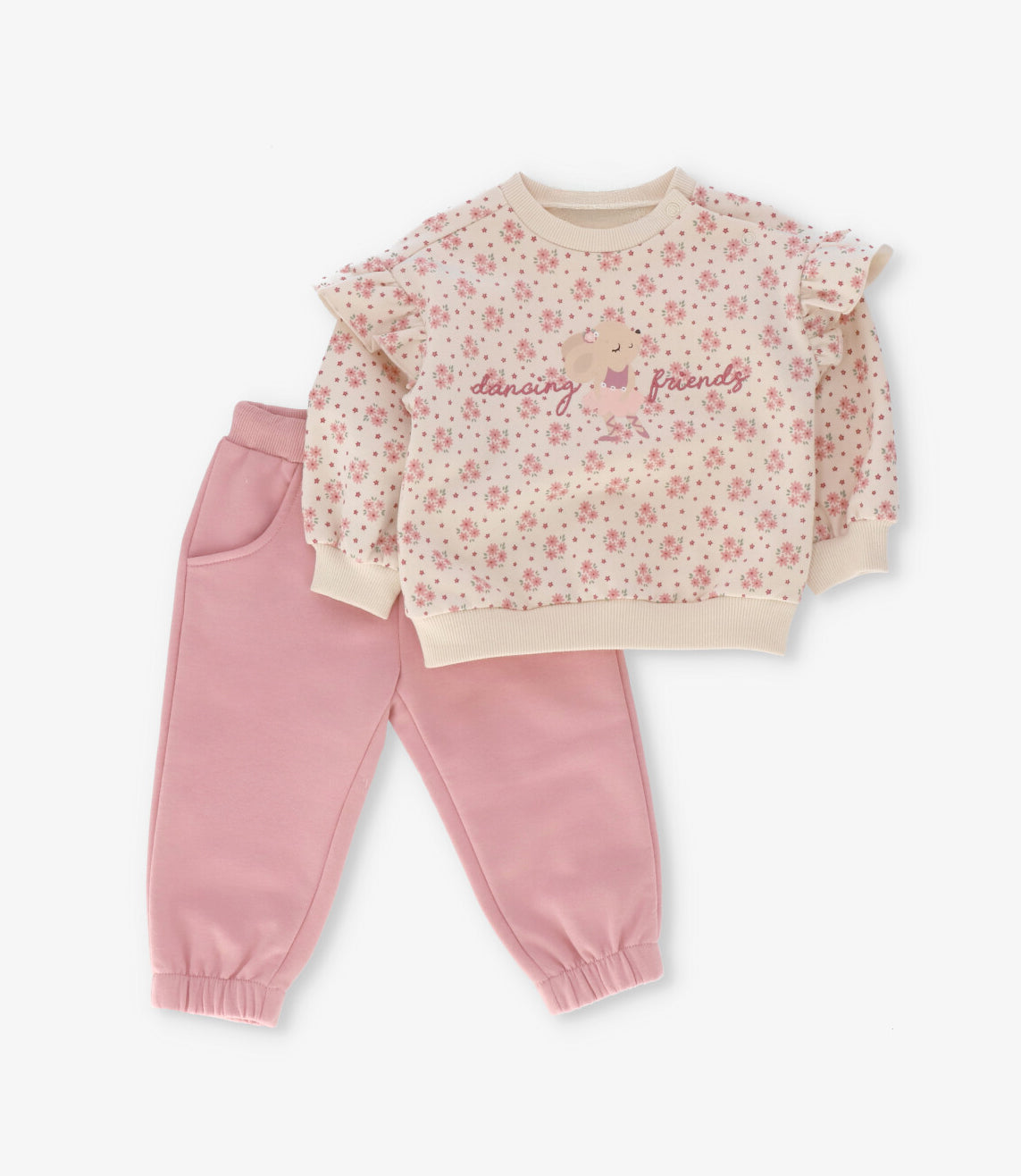 Buzo bebé con vuelos rosado 4 Kids-0