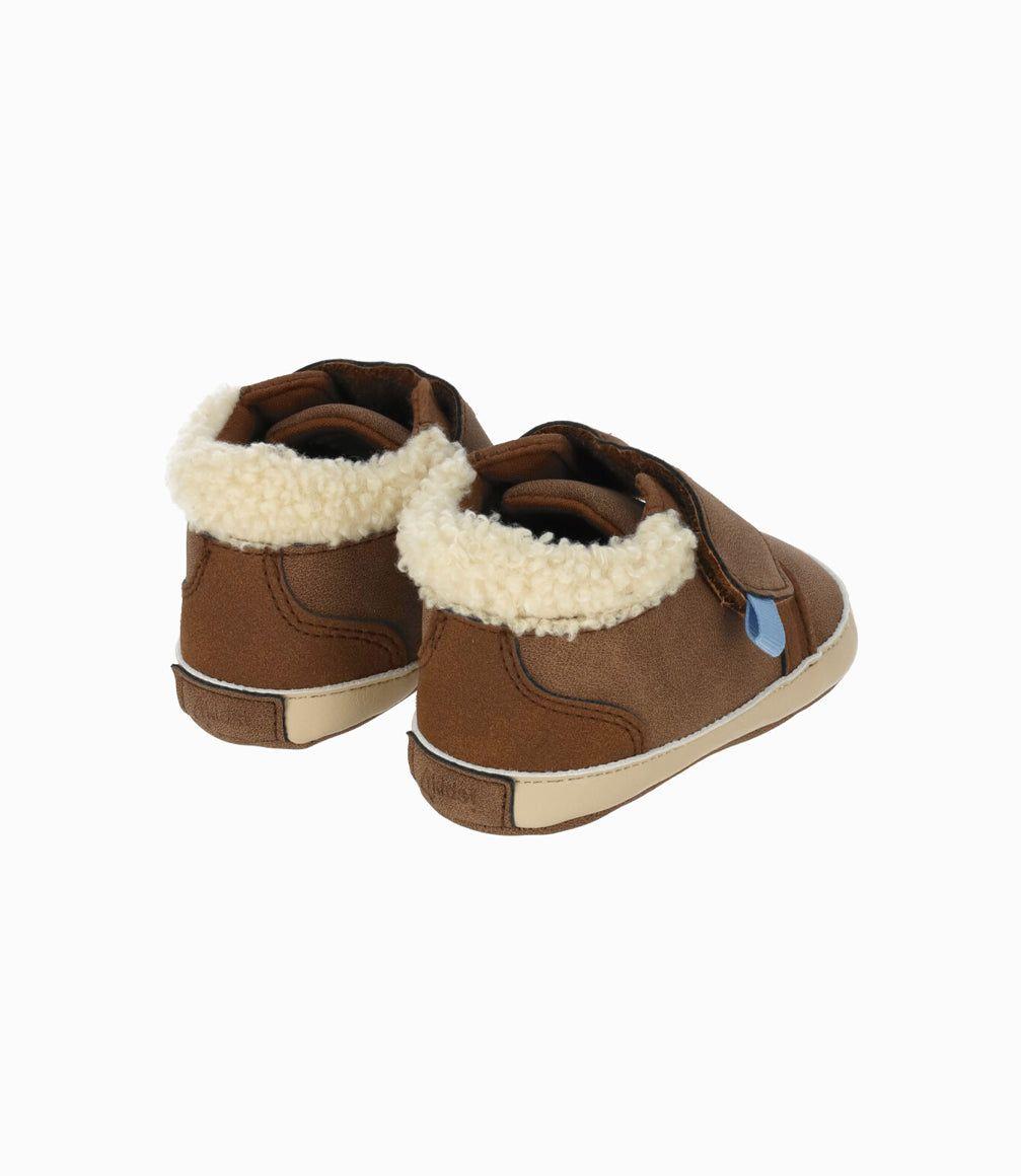 Botín recién nacido con velcro beige 4 Kids-2