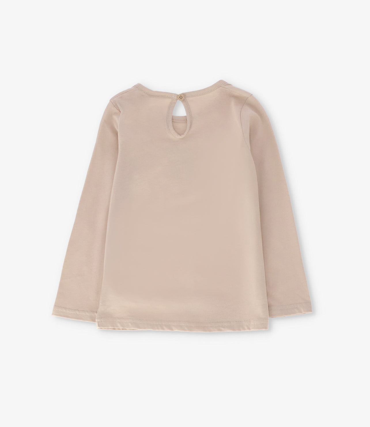 Polera manga larga niña con gato beige Limonada-2