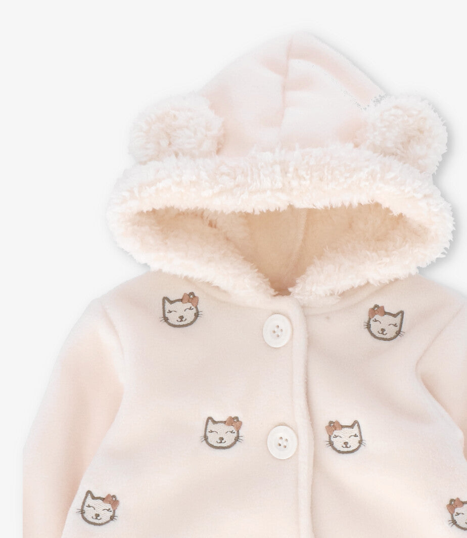 Chaqueta recién nacida con gatos crudo Limonada-2