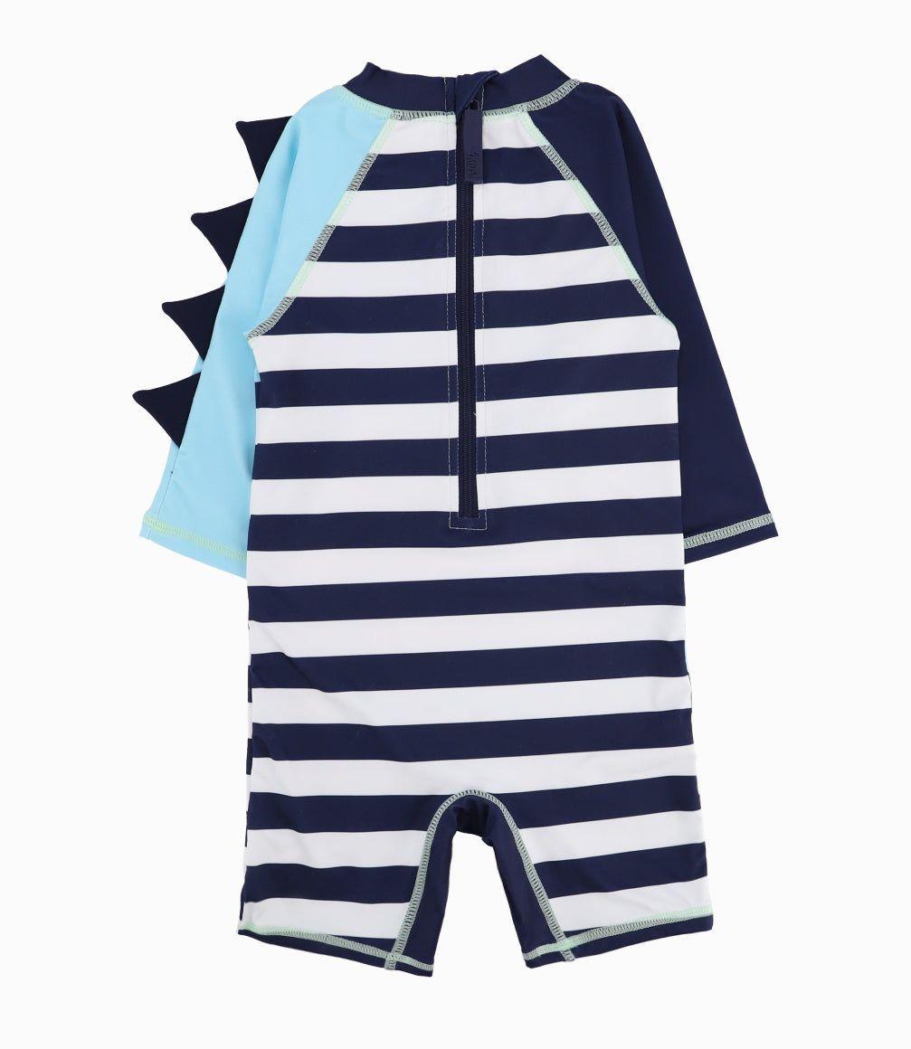 Traje De Baño Bebé Niño Dinosaurio Denim Azul-6