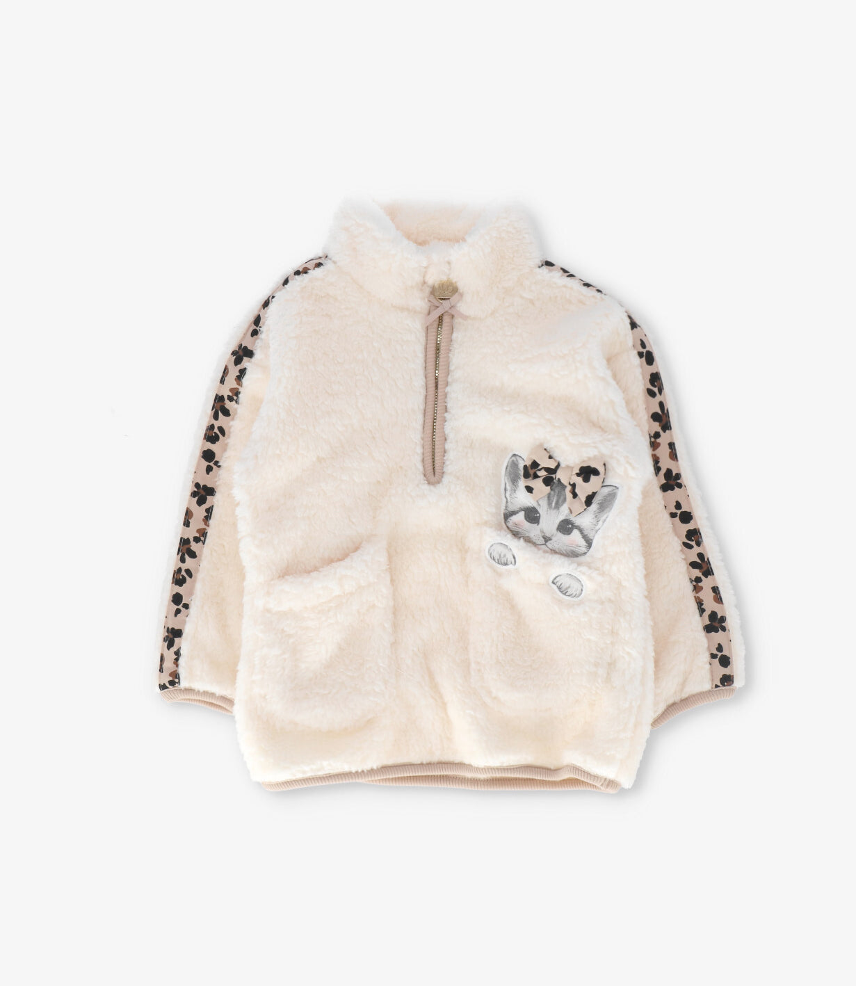 Conjunto bebé con gato crudo Limonada-2