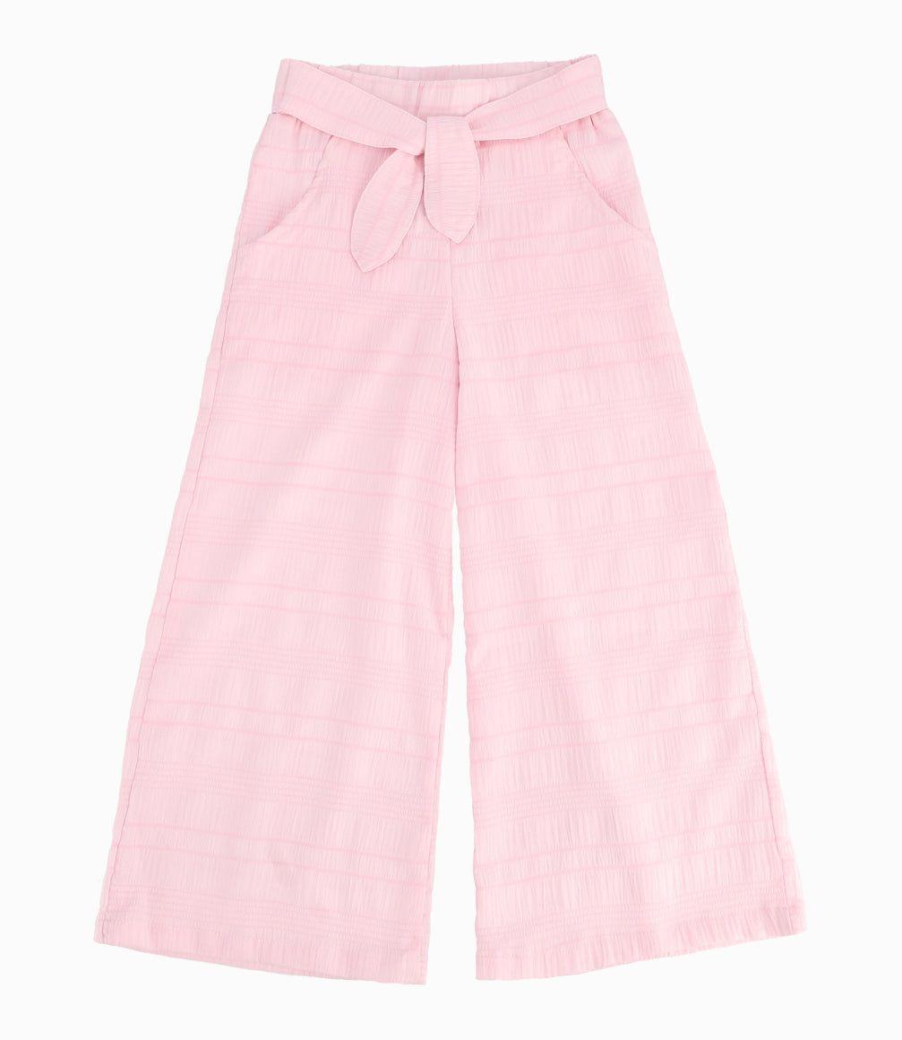 Pantalón Niña Con Textura Rosado-8