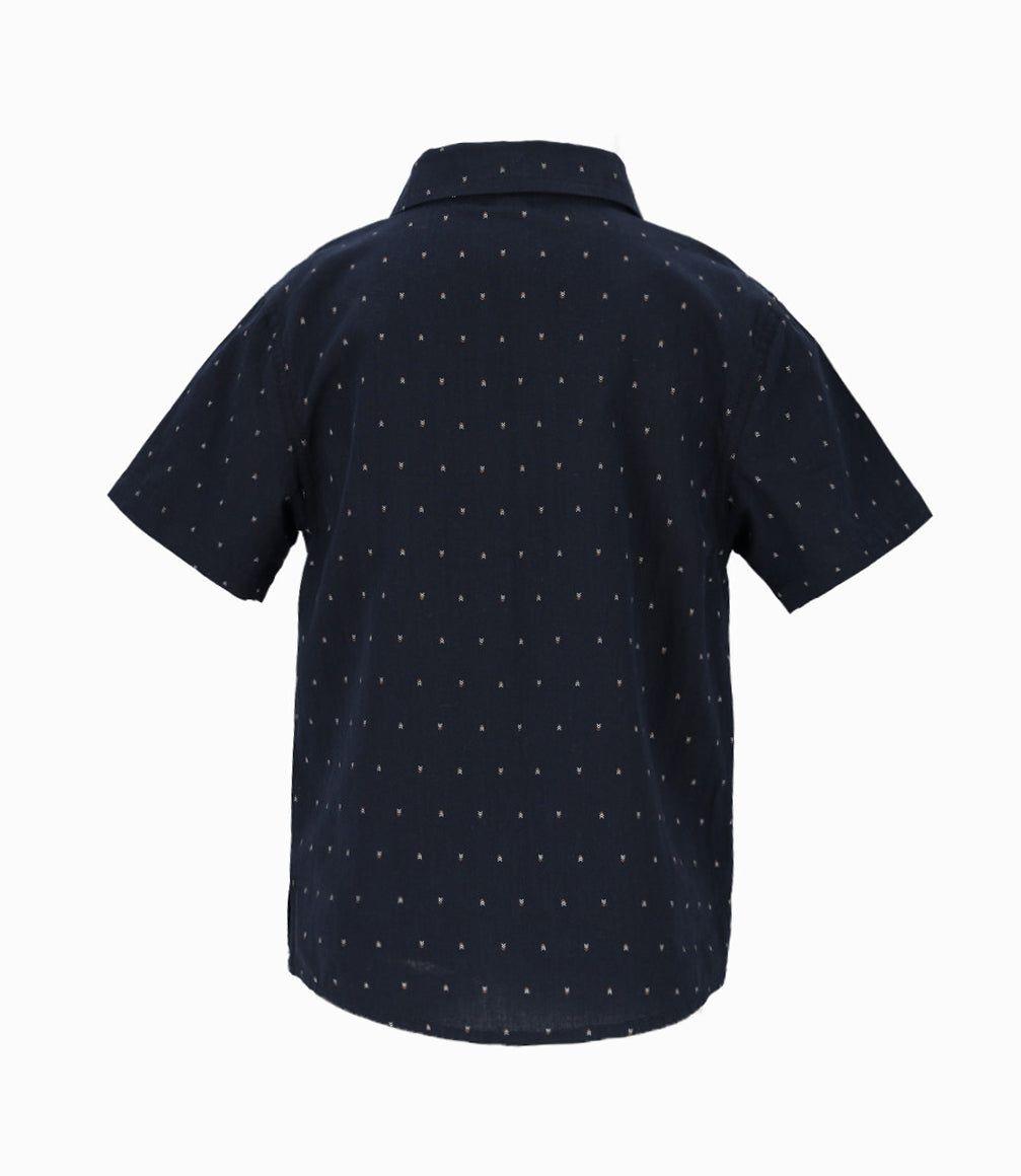 Camisa manga corta niño con estampado azul  Black and Blue-1