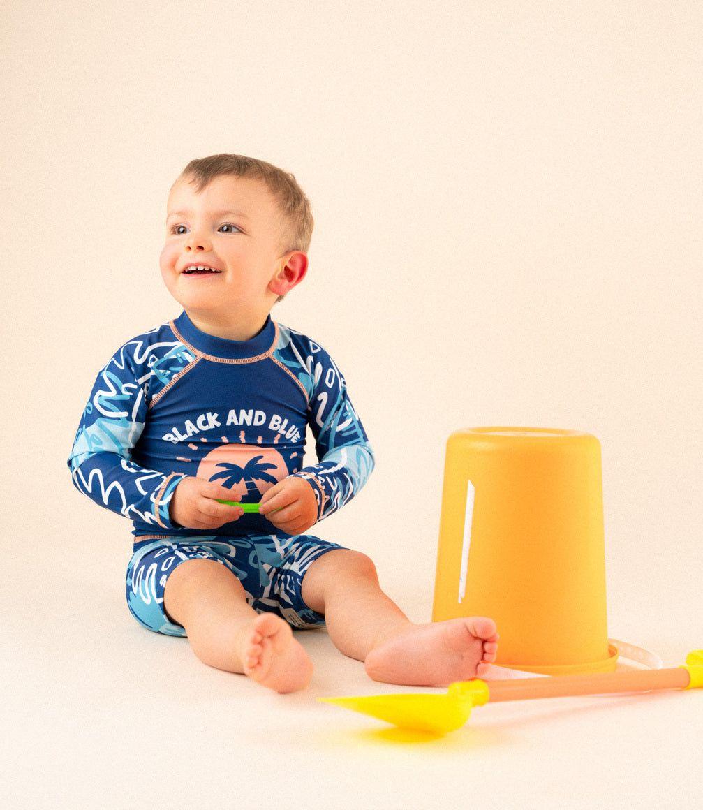 Conjunto Traje De Baño Bebé De Polera Y Bermudas-6