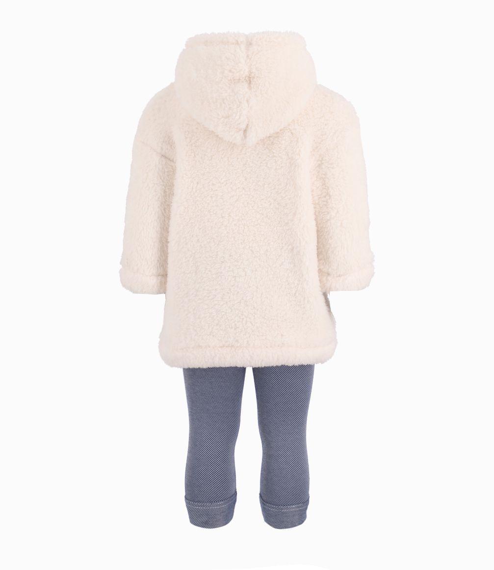 Conjunto Bebé Niña De Polerón Y Calzas Limonada Crudo-1