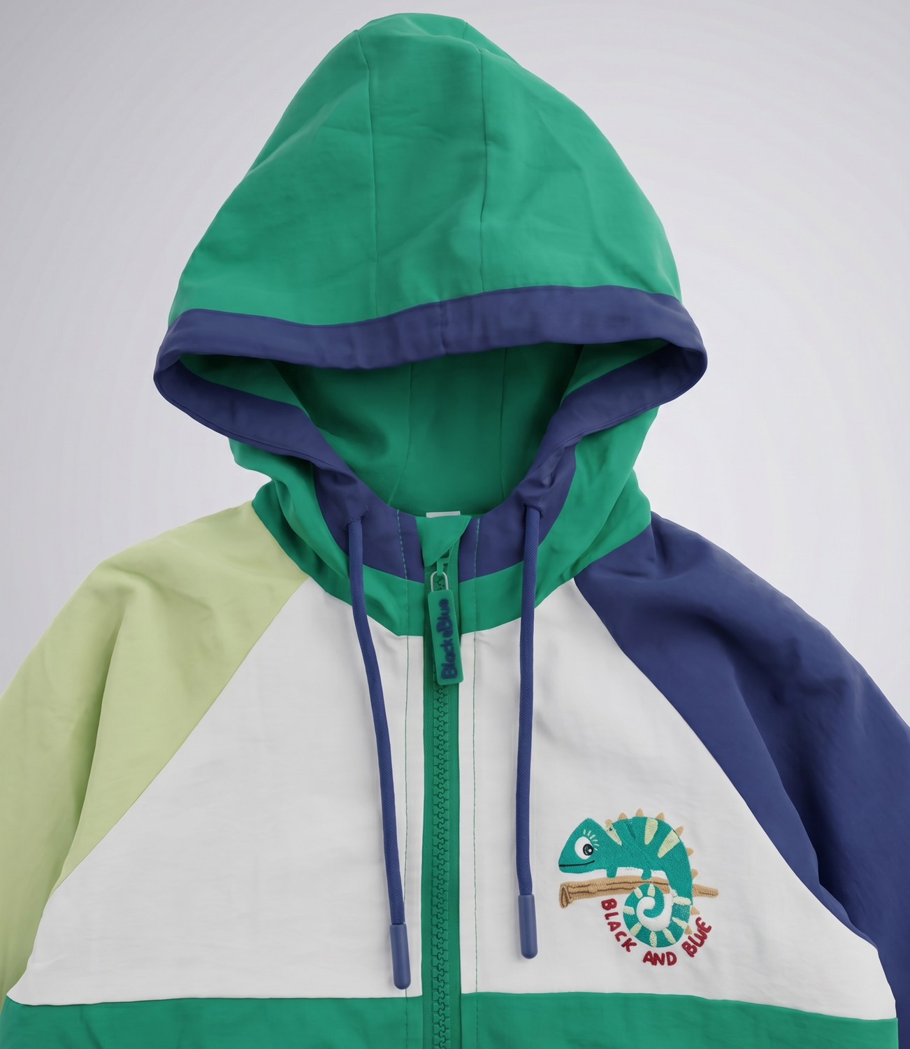 Chaqueta bebé con camaleón B12071270224 verde Black and blue-3