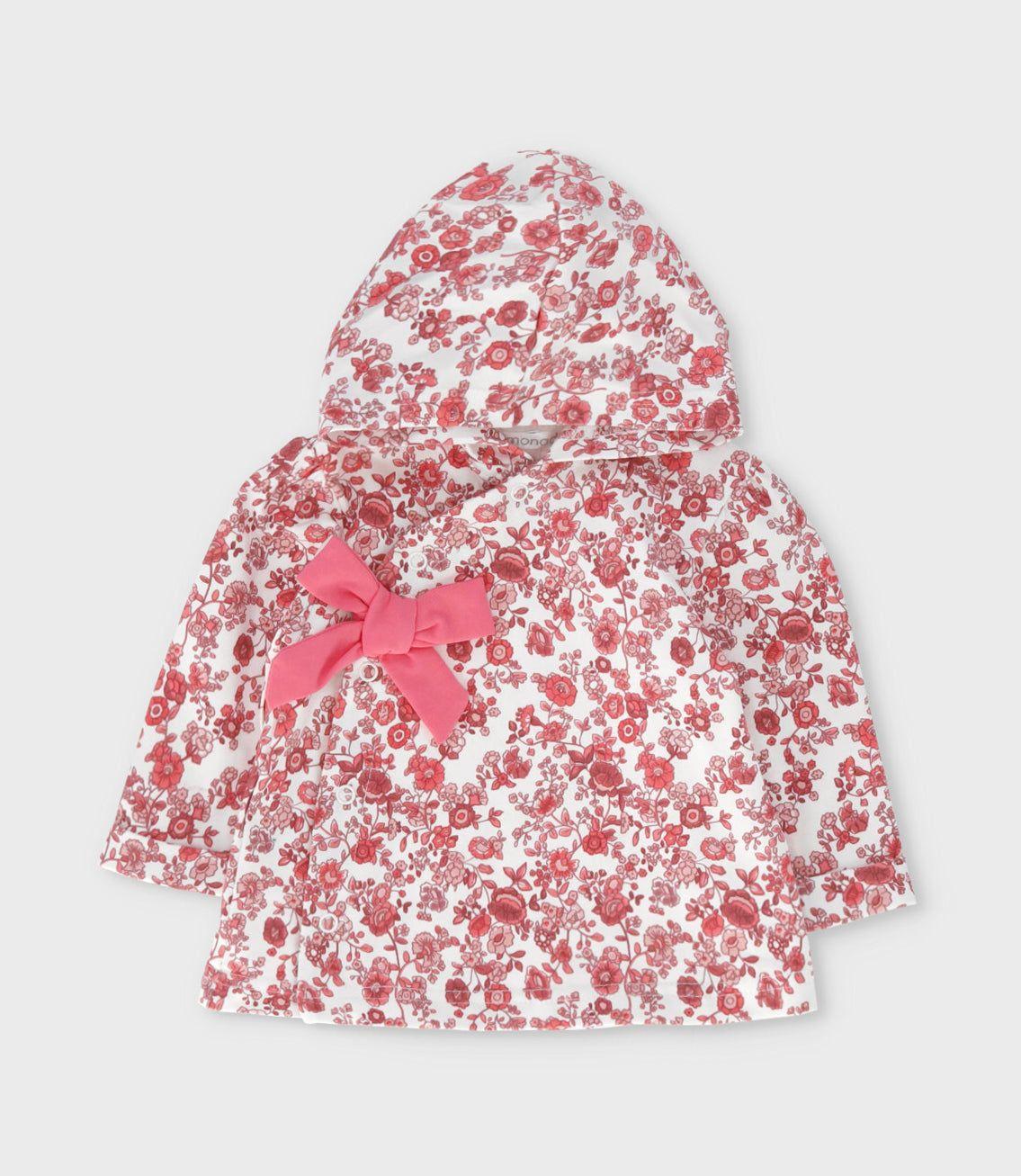 Conjunto recién nacida floreado coral Limonada-1