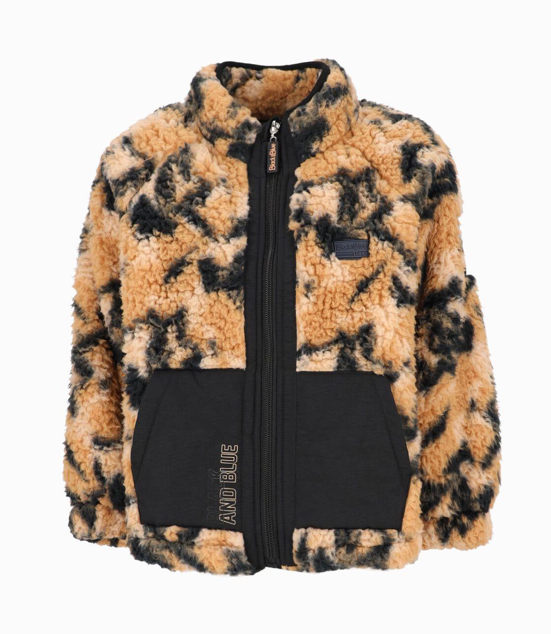 Polerón niño sherpa camel Black and Blue-0