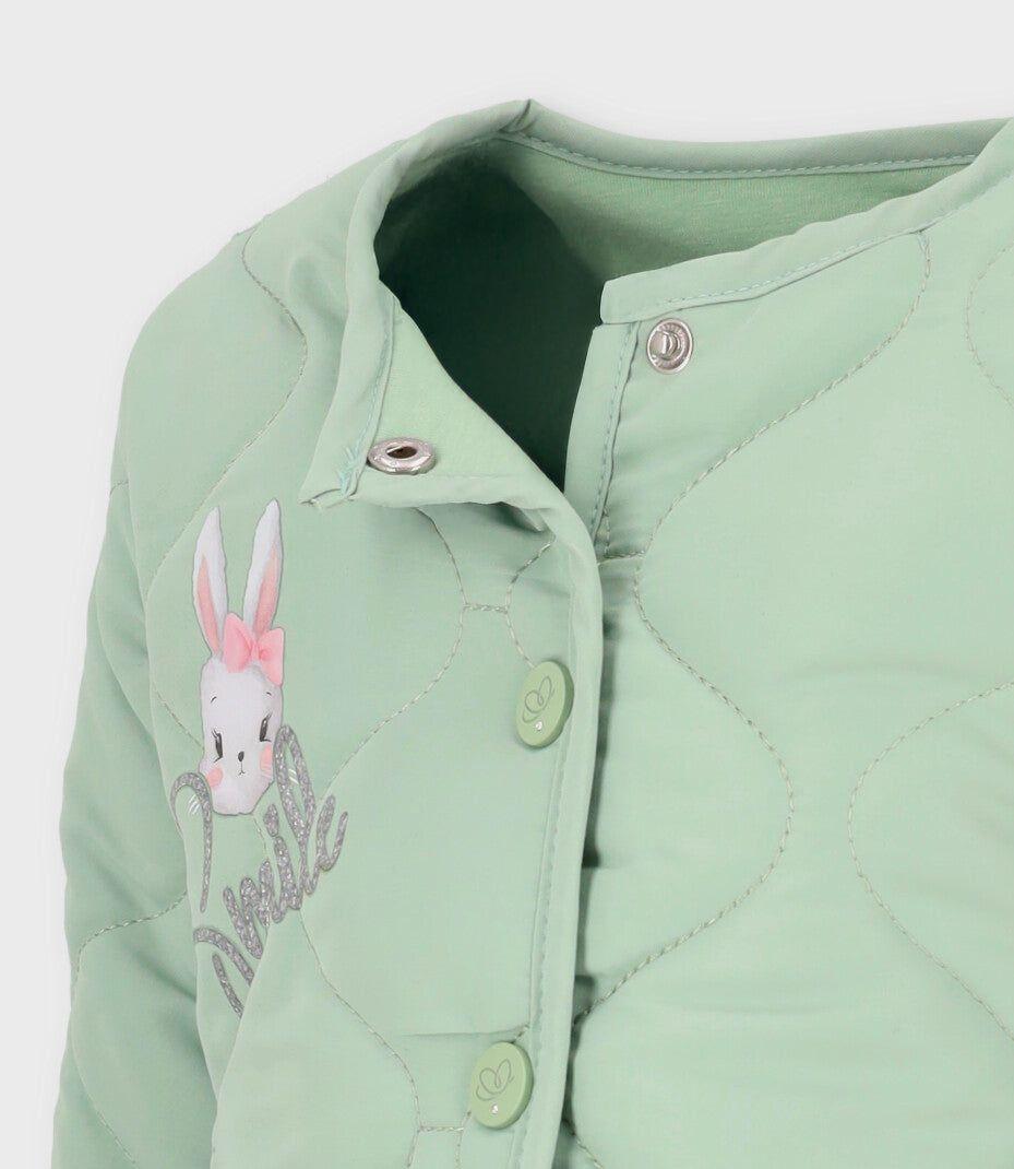 Chaqueta bebé floreada verde Limonada-2
