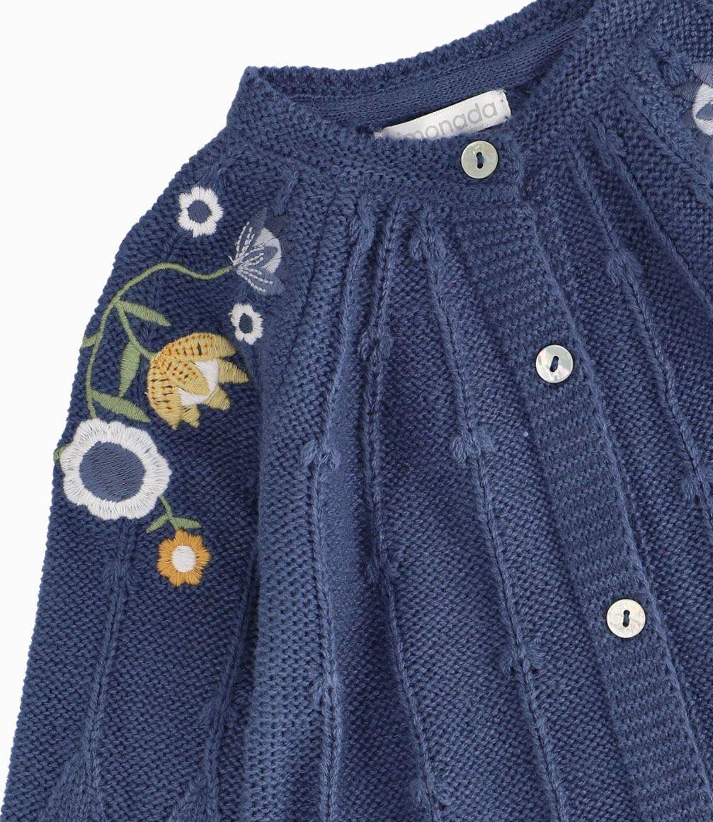 Chaleco Con Caída Amplia Recién Nacida Azul Marino Limonada-1