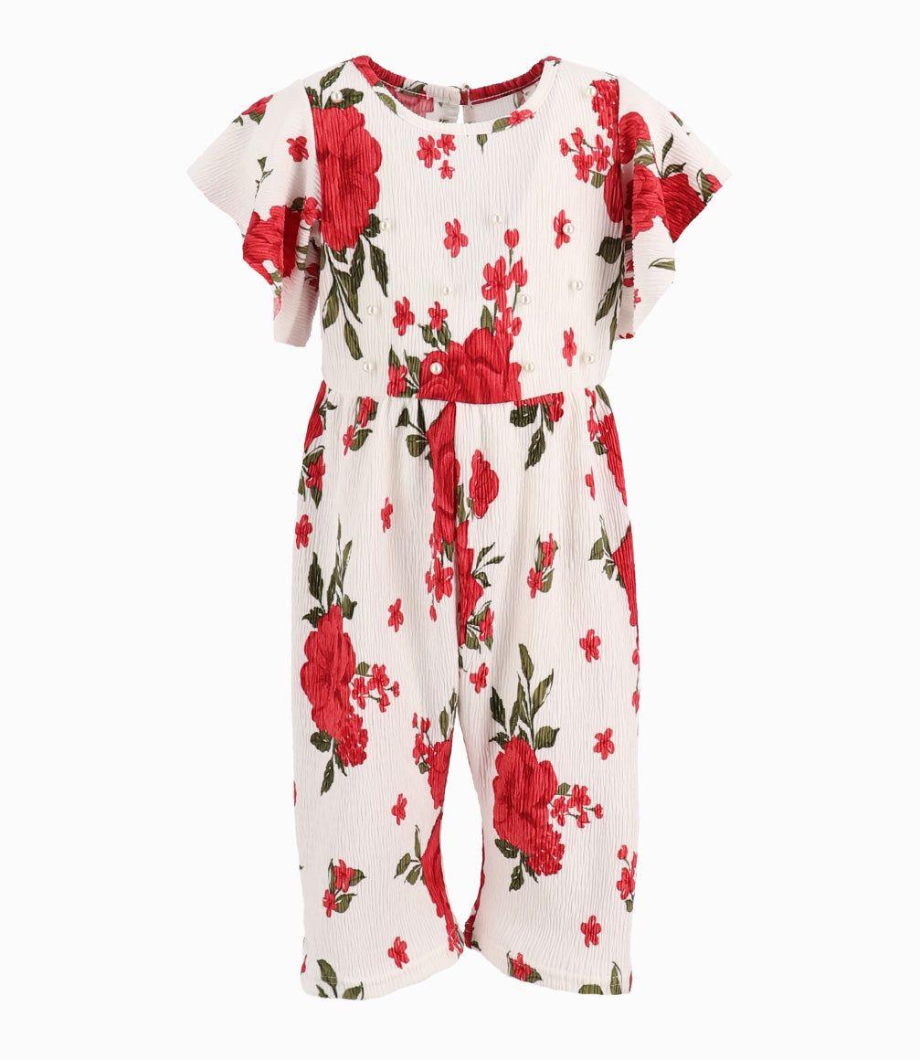 Enterito Bebé Floreado Rojo-1