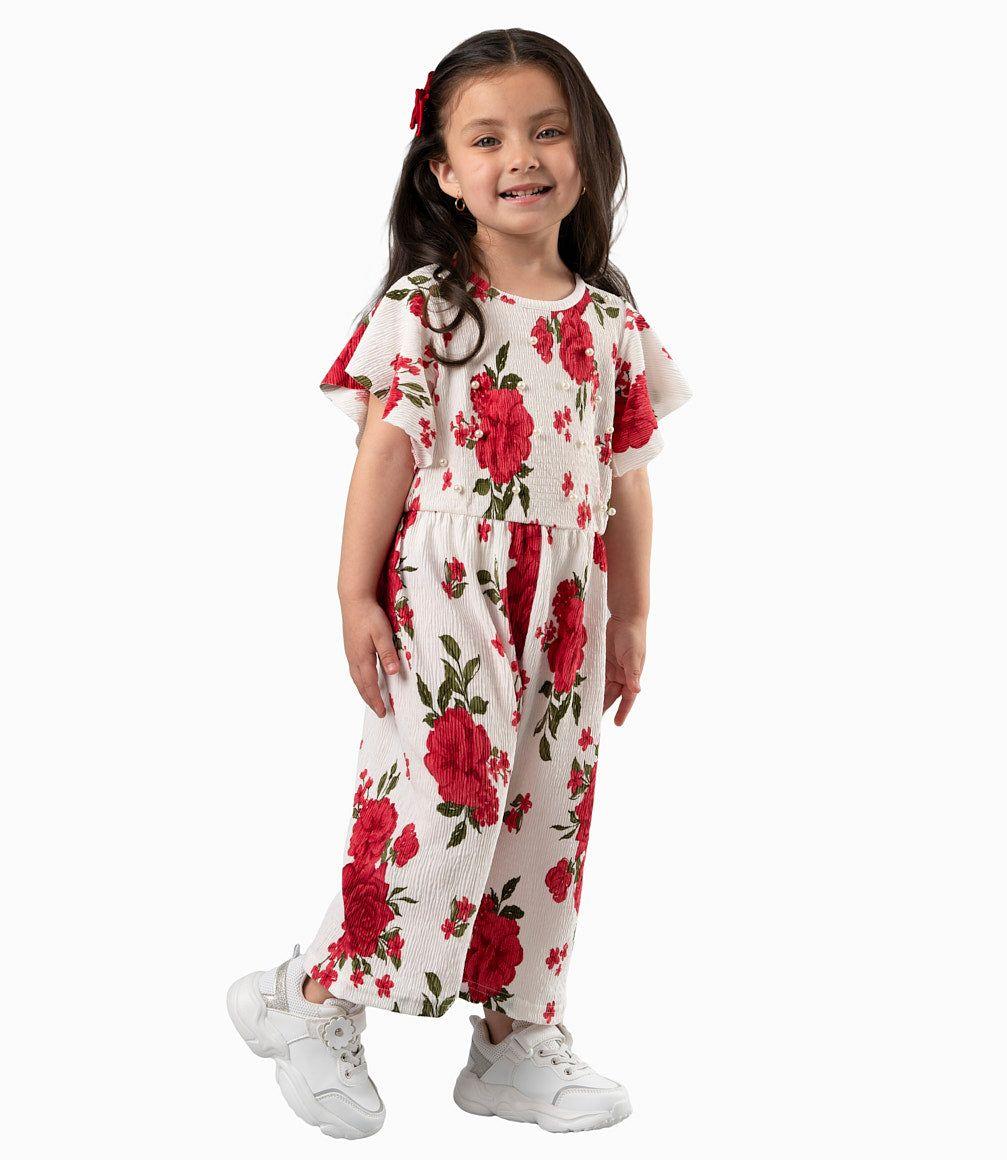 Enterito Bebé Floreado Rojo-3