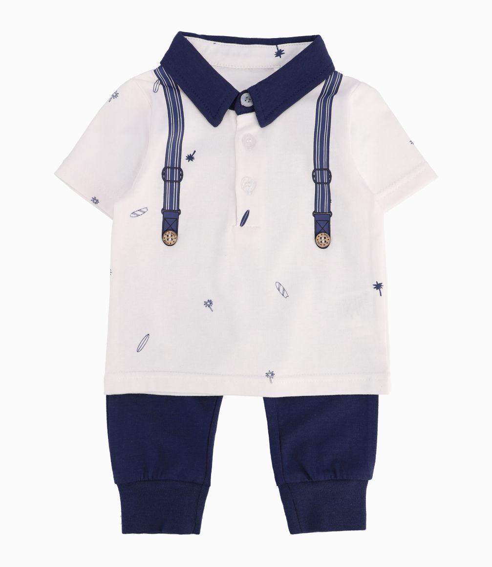 Conjunto Recién Nacido Con Suspensor 4 Kids Azul Marino-0