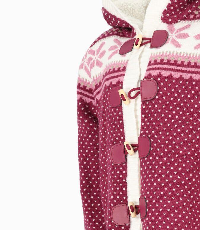 Chaleco niña con corazones burdeo Limonada-2