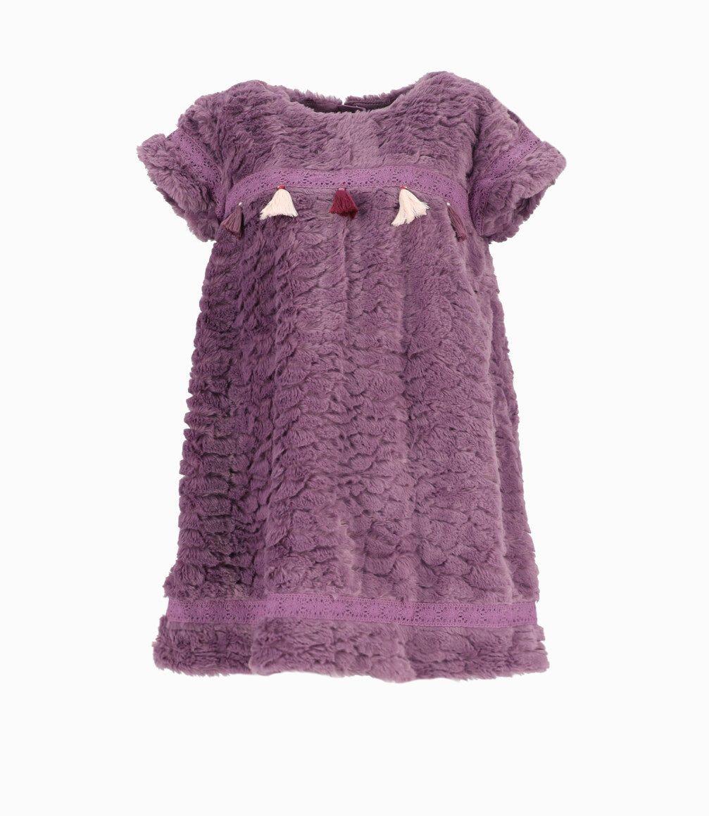 Vestido niña boho morado Limonada-0