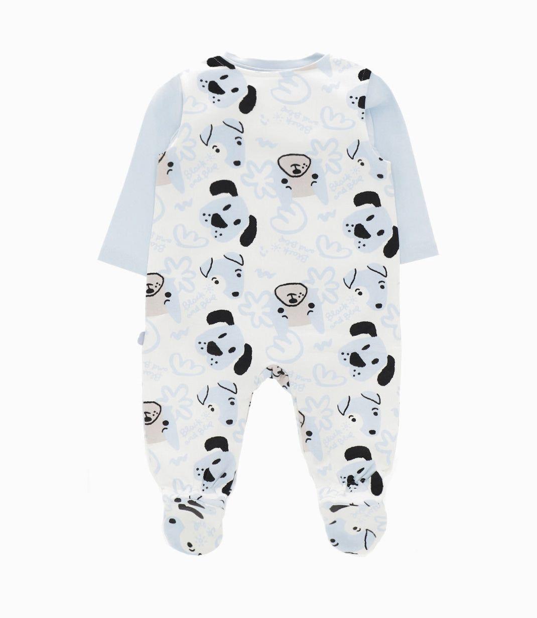 Conjunto recién nacido con  body Blanco Black And Blue-1