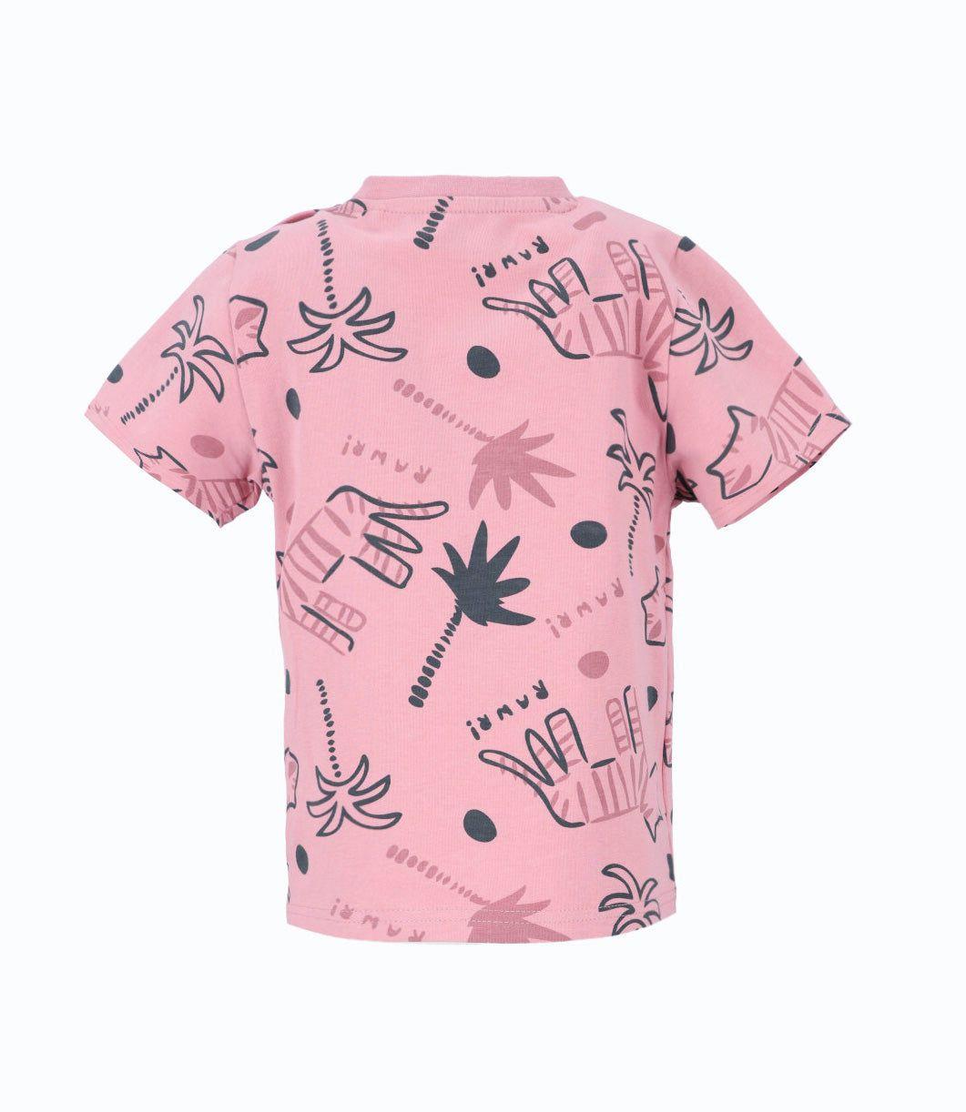 Polera manga corta bebé con estampado rosado Black and Blue-2