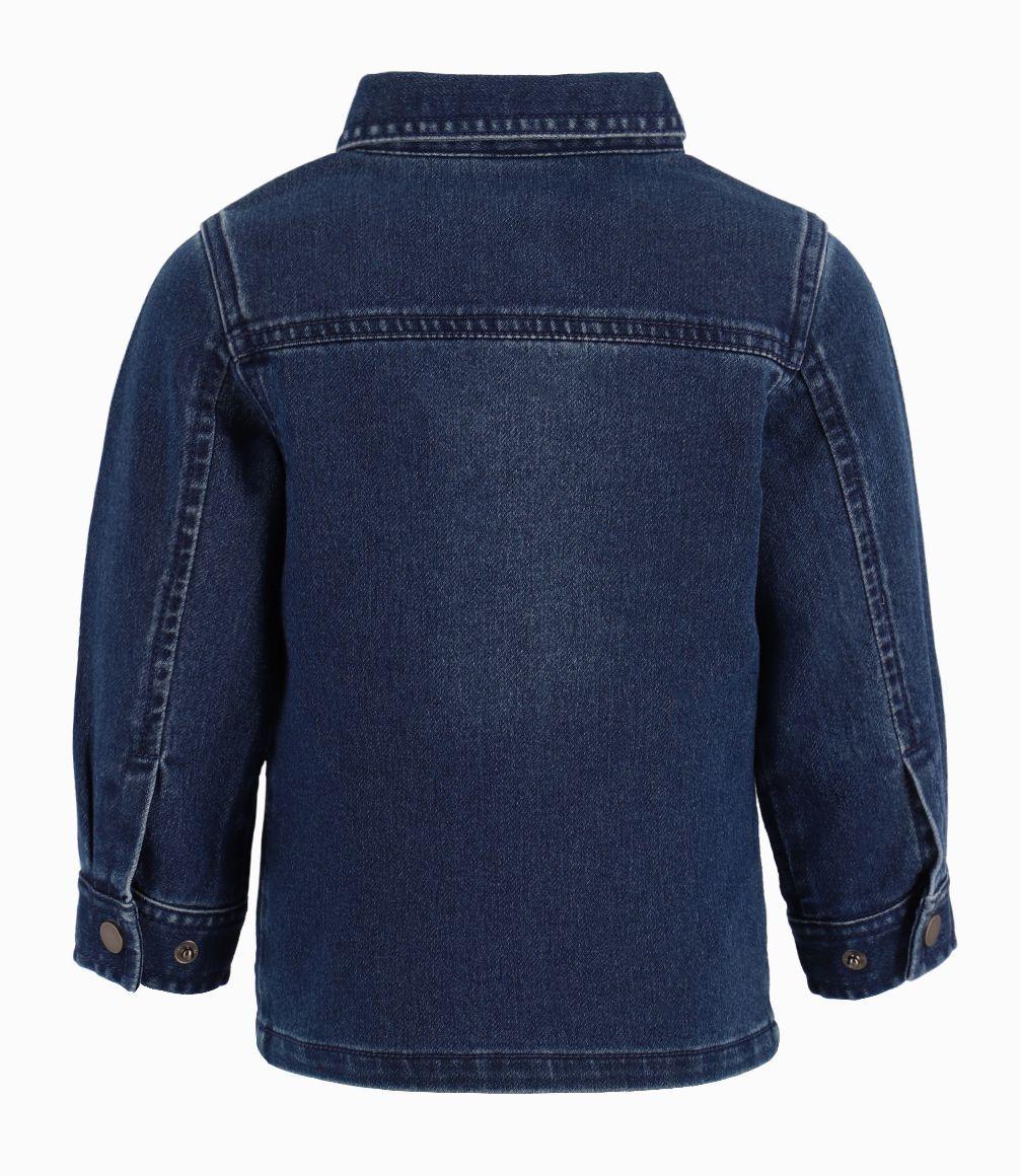 Camisa Bebé Niño Desgastada Black And Blue Denim Azul-1