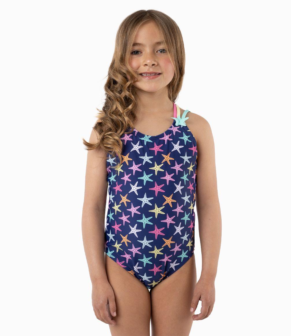 Traje De Baño Niña Con Estrellas De Mar 4 Kids Rosado-0