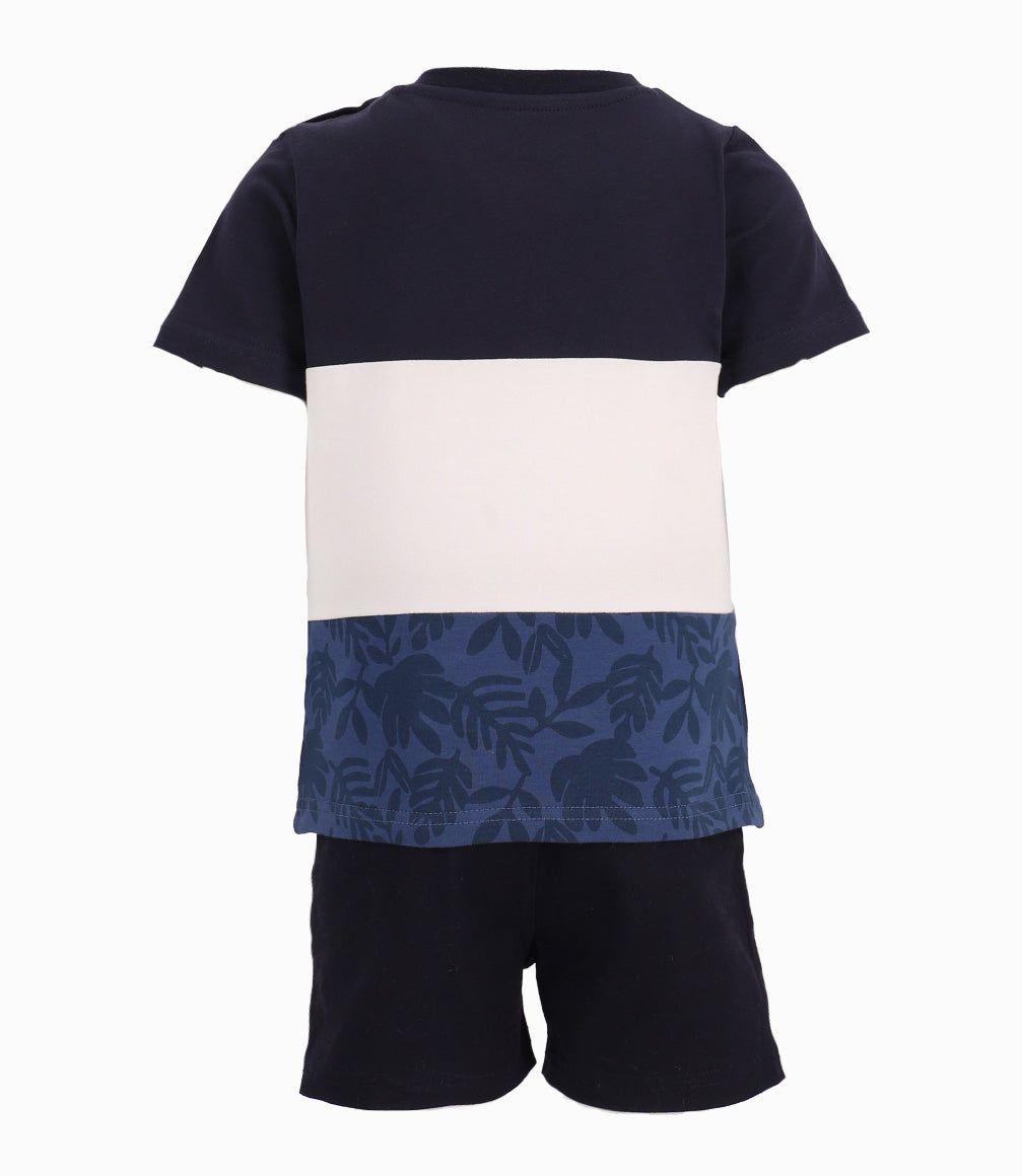 Conjunto Bebé Niño Tricolor Azul Marino-2