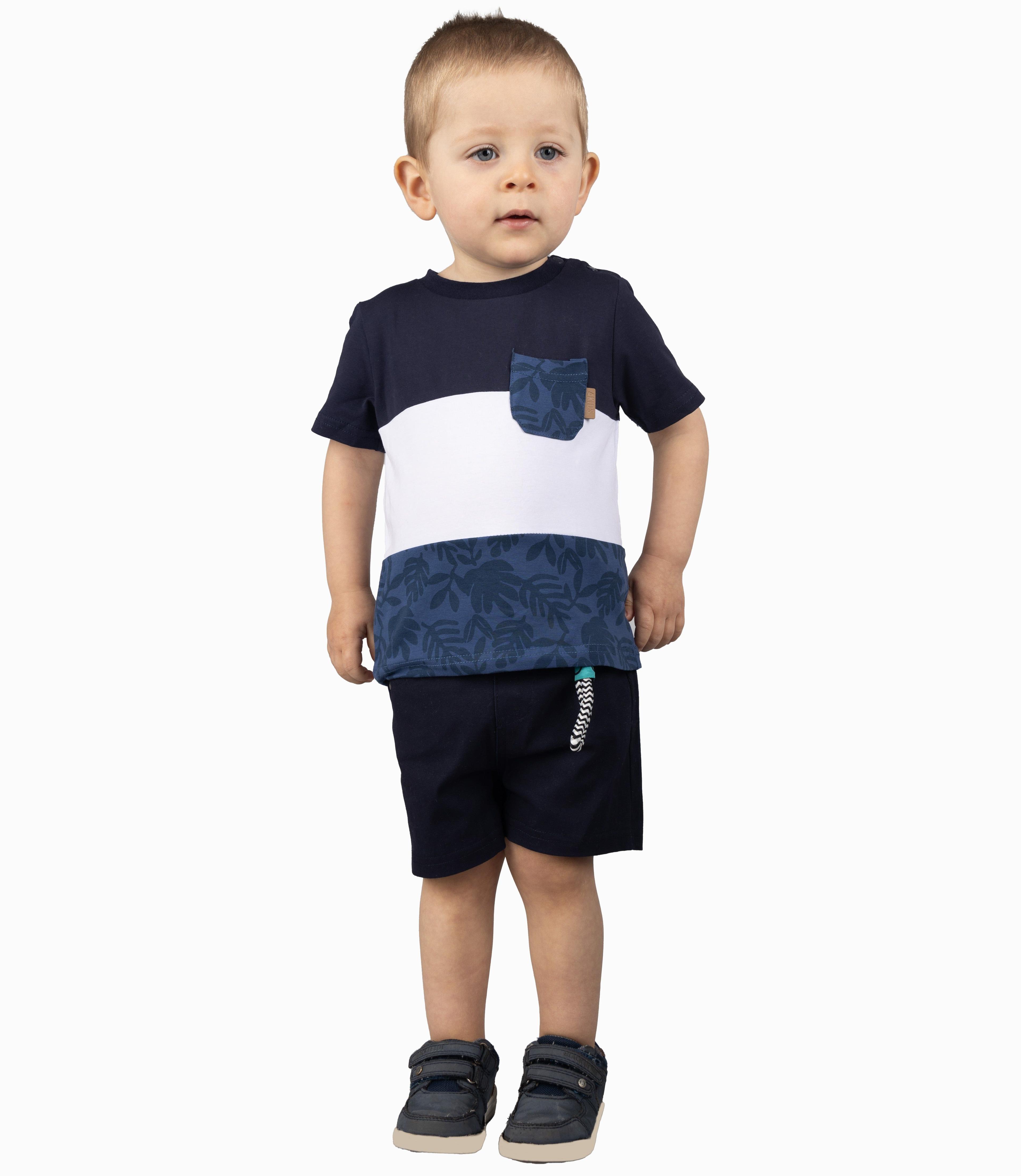 Conjunto Bebé Niño Tricolor Azul Marino-8