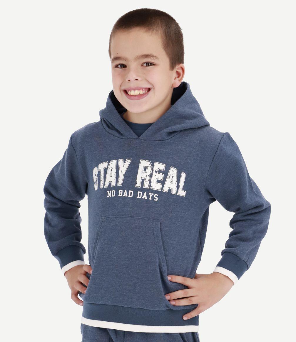Polerón Stay Real Niño Azul Marino 4 Kids-0