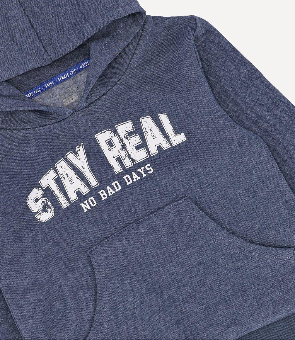 Polerón Stay Real Niño Azul Marino 4 Kids-3